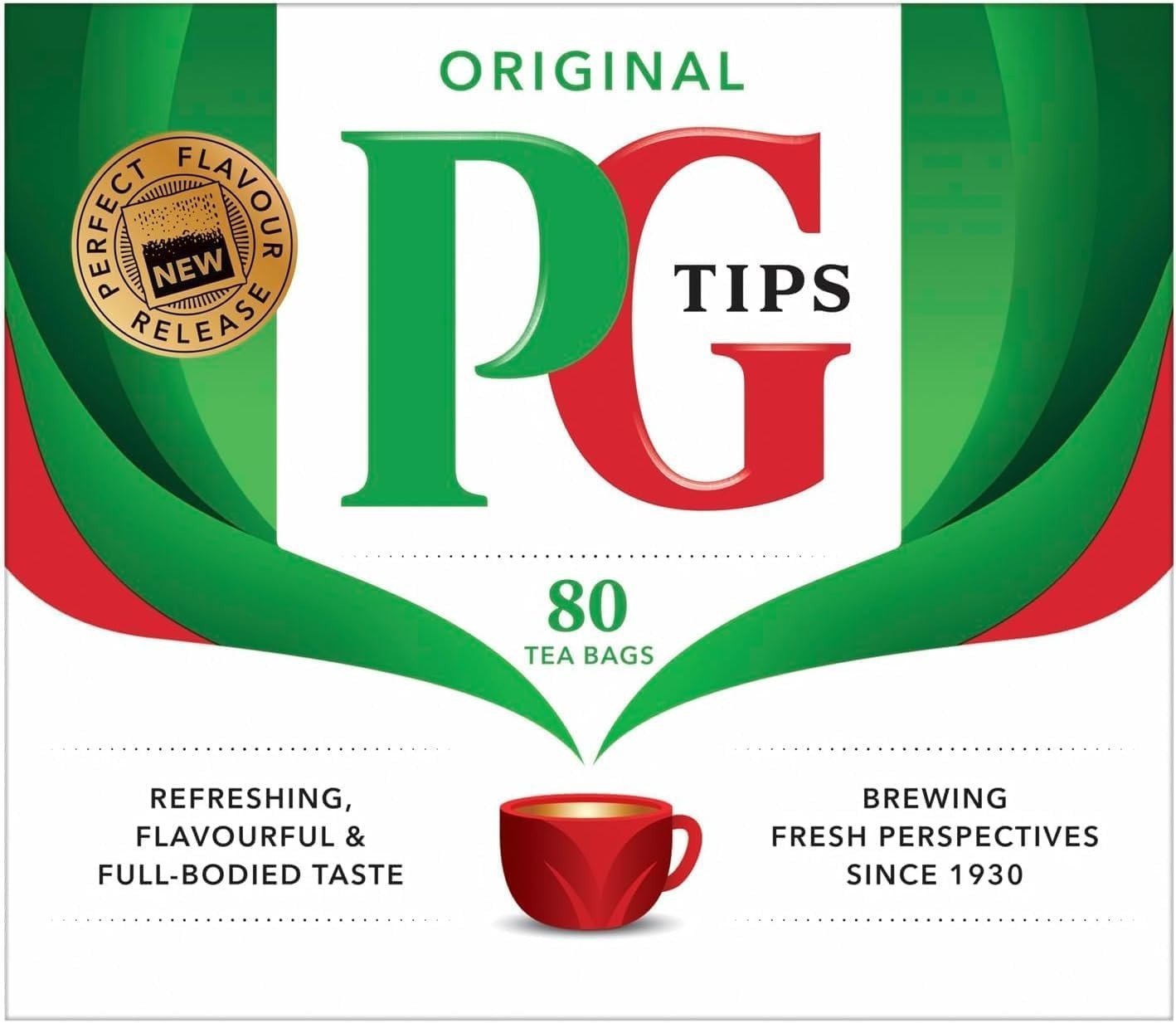 80 Non-Pyramid Teabags Box (Pack of 6)
