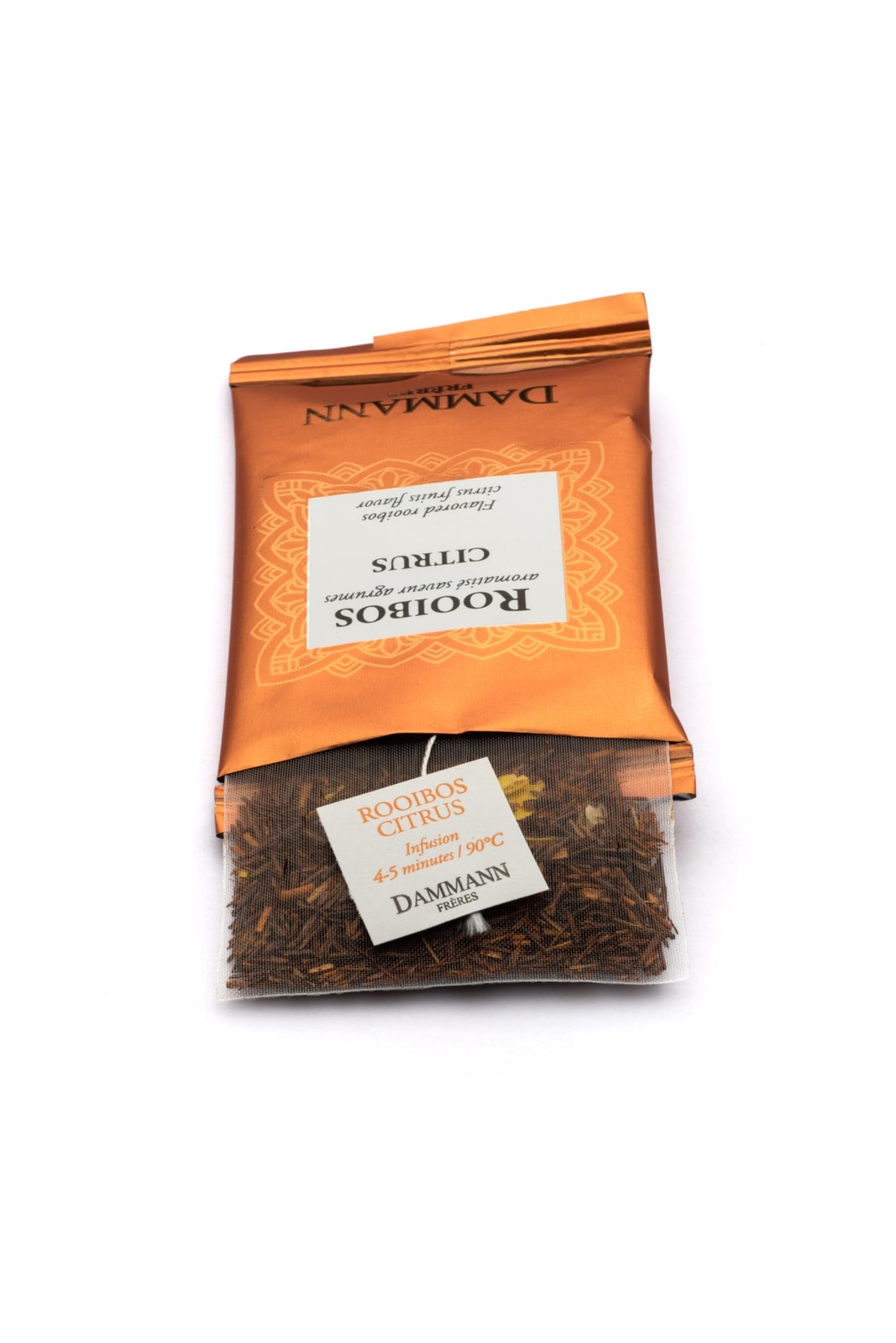 Dammann Freres Sachets, Rooibos Citrus Tea Bags, Premium Gourmet, Notes of Le…