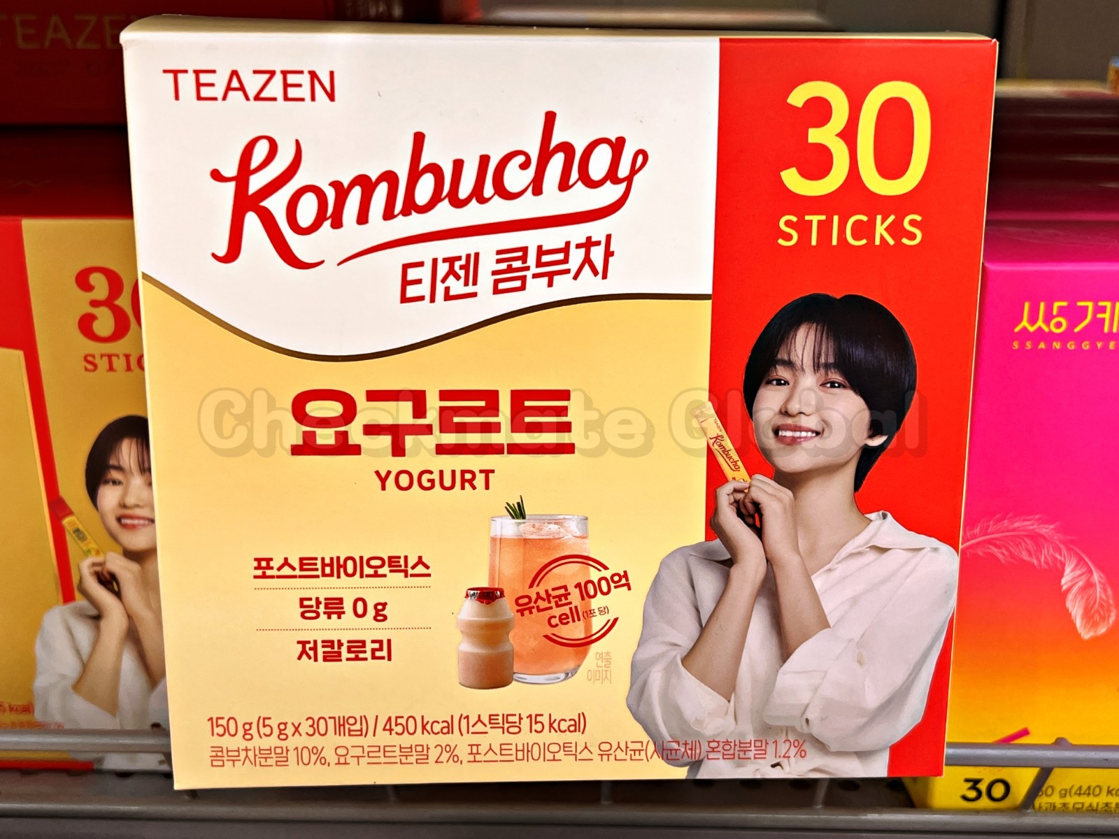 TEAZEN Kombucha Yogurt Flavor 30 Sticks | Sugar-Free Prebiotic