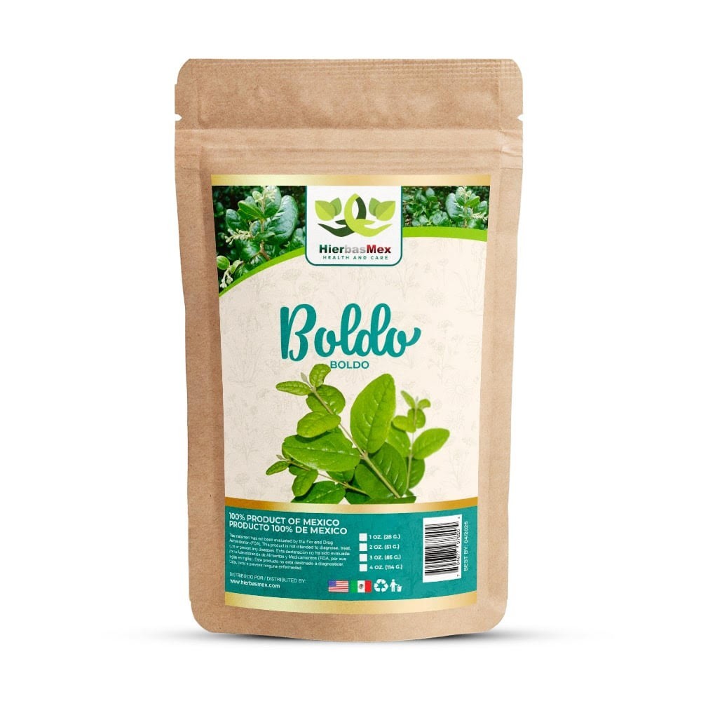 Boldo Herbal Tea 4 oz.-113g Boldo Te Herbal, Natural Mexican Herb