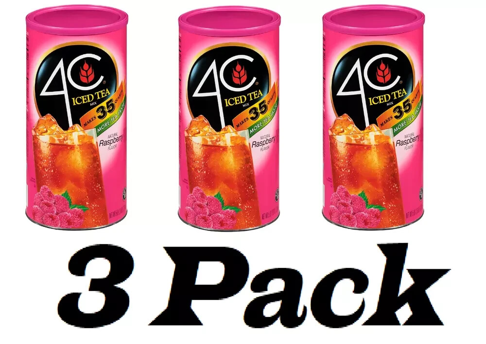 3 Pack – 4C 35 QT Raspberry Iced Tea Mix (82.6 oz.)