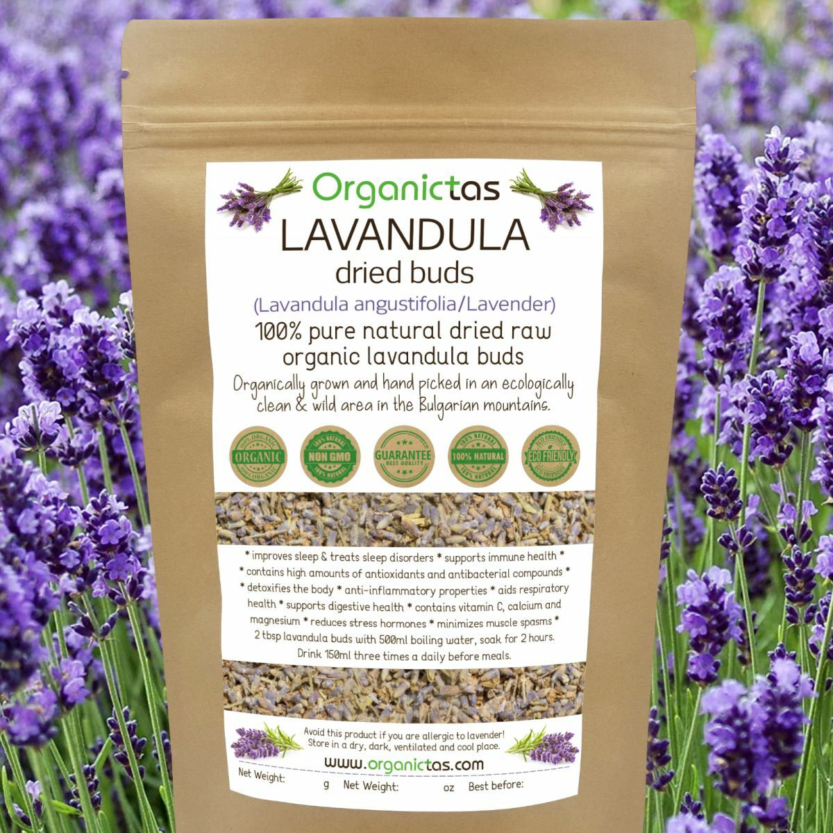100g Organic LAVENDER FLOWER Herbal Tea Natural Scent & Aroma Premium Quality