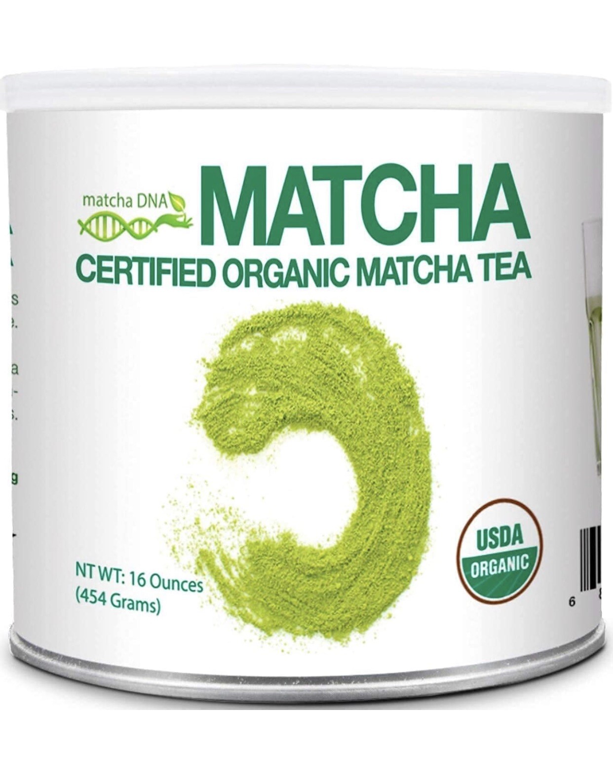 Matcha DNA Organic Matcha Green Tea Powder Unsweetened 100% Natural 1LB
