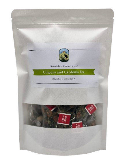 Vitals Herb Chicory & Gardenia Herbal Tea – 30 Whole-Leaf Tea Bags (150g) | C