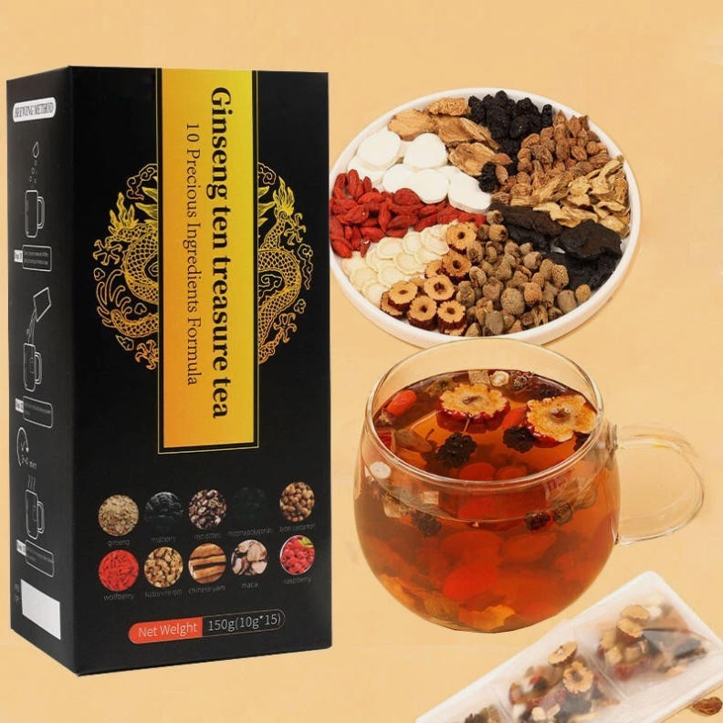 Kidney Ginseng Five Treasure Tea -Eight Treasure Tea with Wolfberry & Mulberry