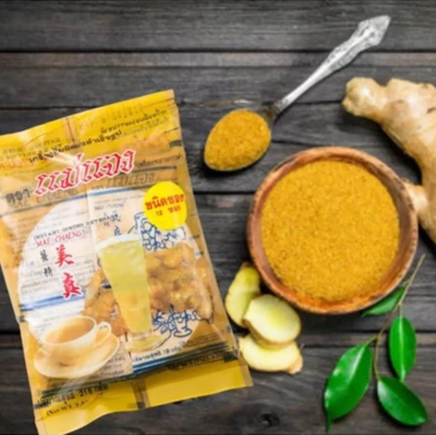4x Herbal Ginger Tea Natural Powder Ginger Tea Hot Cold Drinks Mae Chaeng