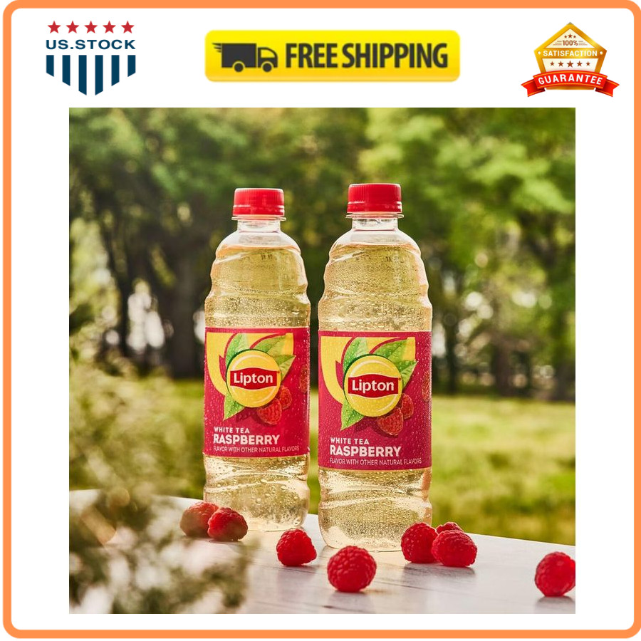 Lipton Raspberry White Tea 16.9oz 12 Pack Bottles Refreshing Drink