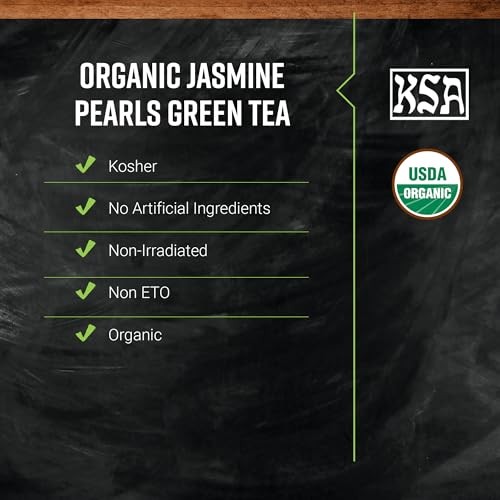 Frontier Co op Organic Jasmine Pearls Green Tea 16 Ounce Bulk Pack