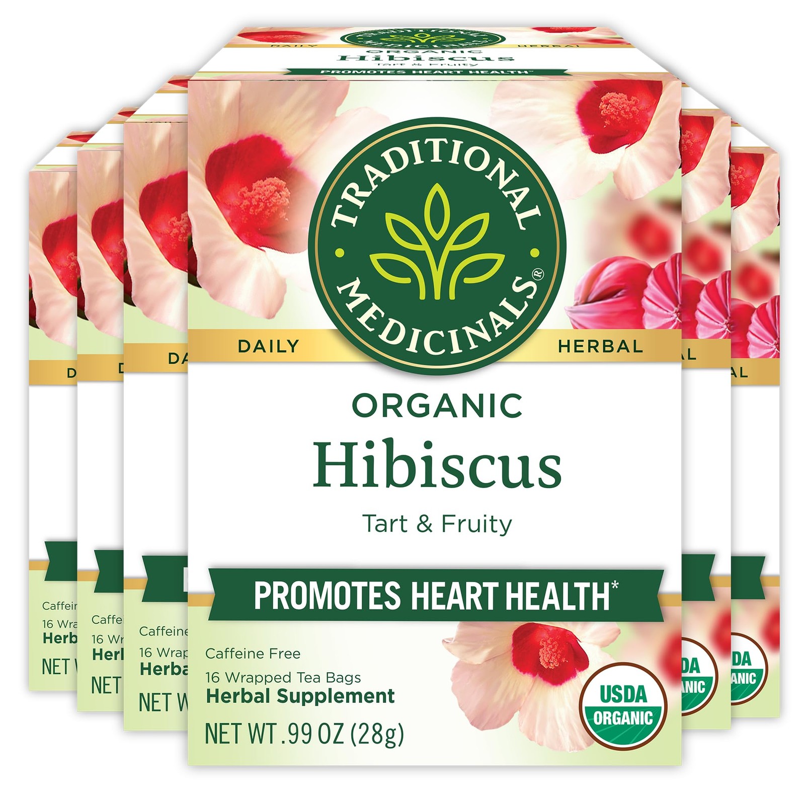 Traditional Medicinals – Organic 96 Count (Pack of 6), Tea Hibiscus Org