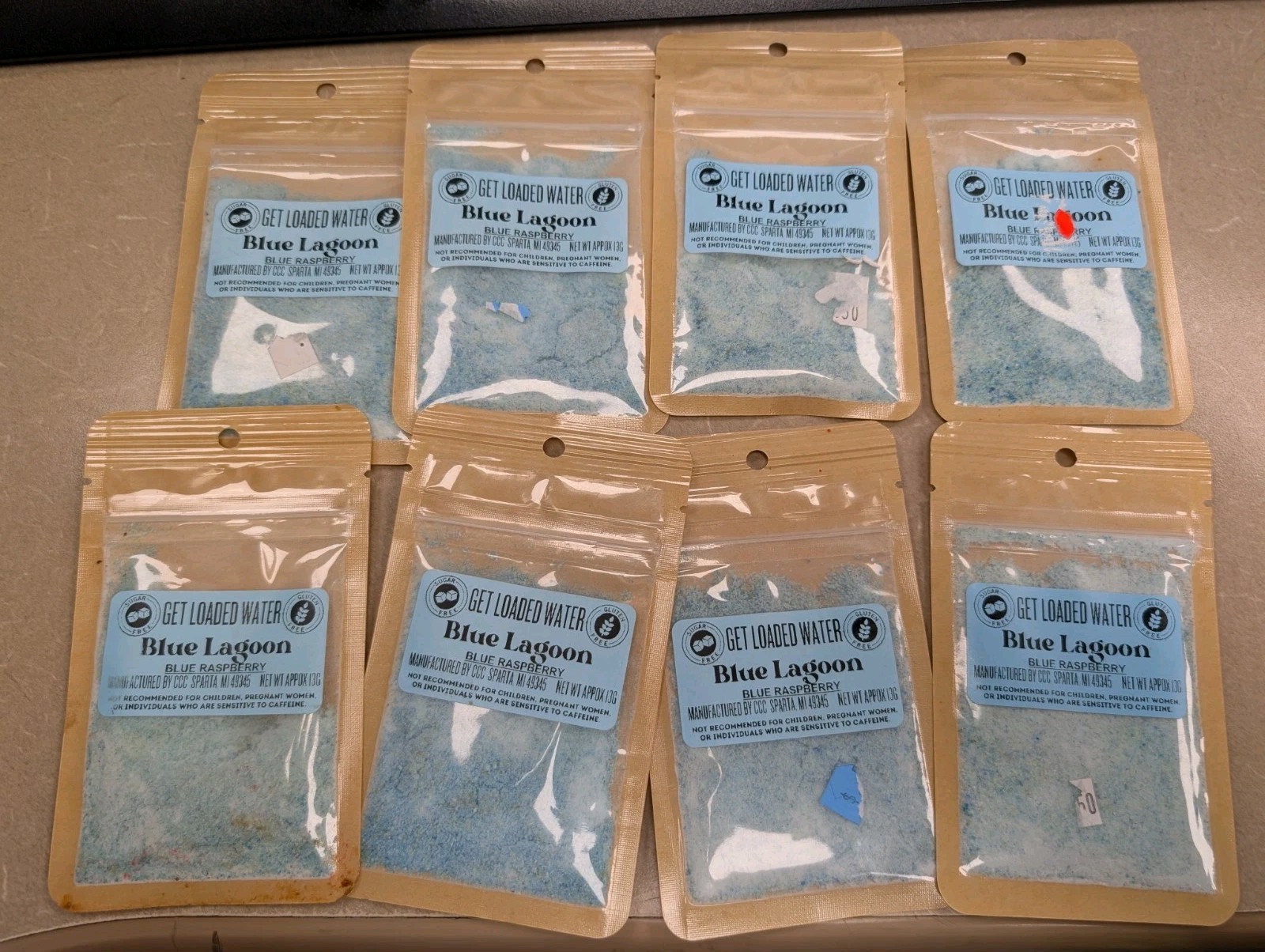8 packets of “Get Loaded Tea”-BLUE LAGOON 200mg Caffeine