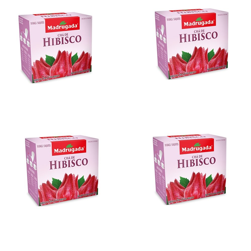 Hibiscus Organic Tea Gluten and Caffeine Free Tea from Brazil 40 Bags Bundle