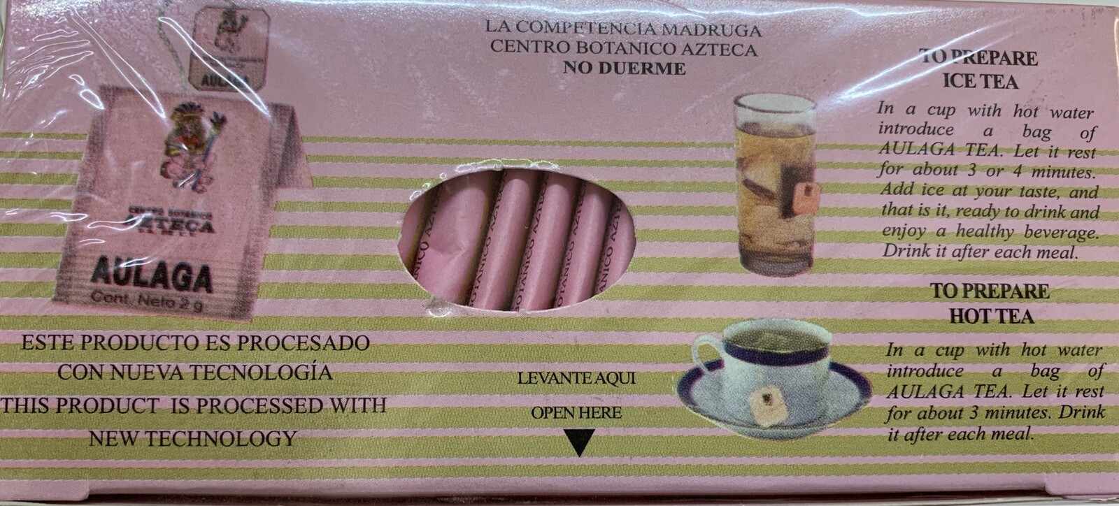 Te de Aulaga 2 Pack 50 Tea Bags Cuachalalate Arando Tlanchichinole