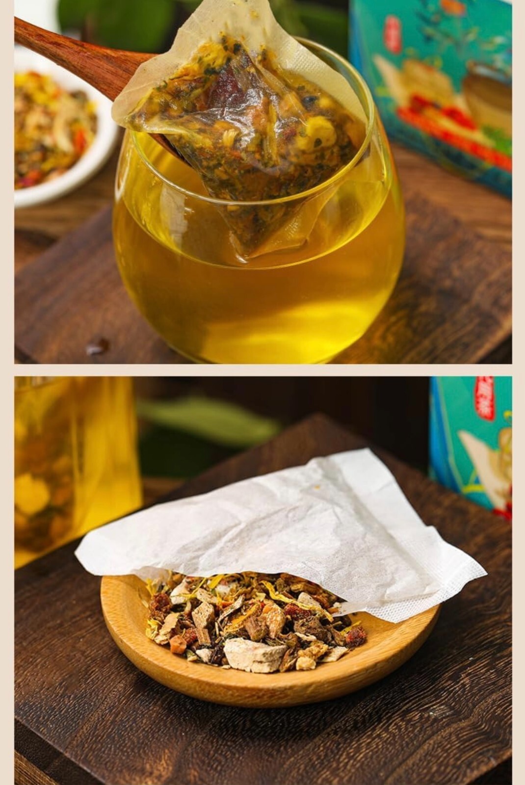 Chrysanthemum Cassia Seed Tea Bags, Chinese Eye Liver Tea, Burdock Root Wolf-ber