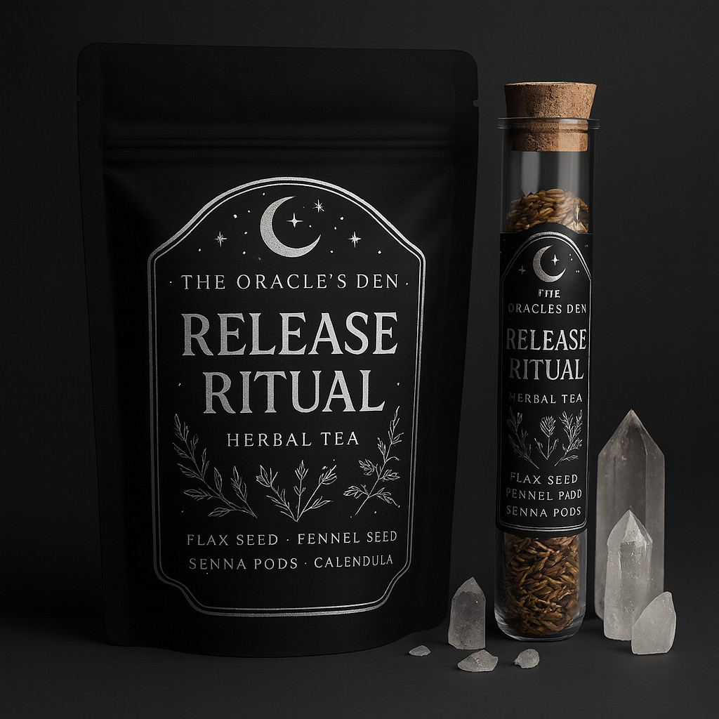 The Oracle’s Den – Release Ritual: Flax, Fennel, Senna, Calendula – Herbal Tea