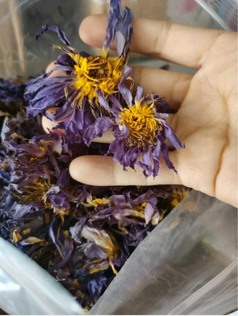 Natural Organic Dried Blue Lotus Nymphaea Caerulea Flower 100% Herbal Tea 50g.