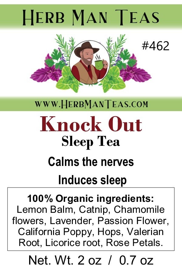 Strong SLEEP TEA for insomnia, over thinking by master herbalist -KNOCK OUT TEA