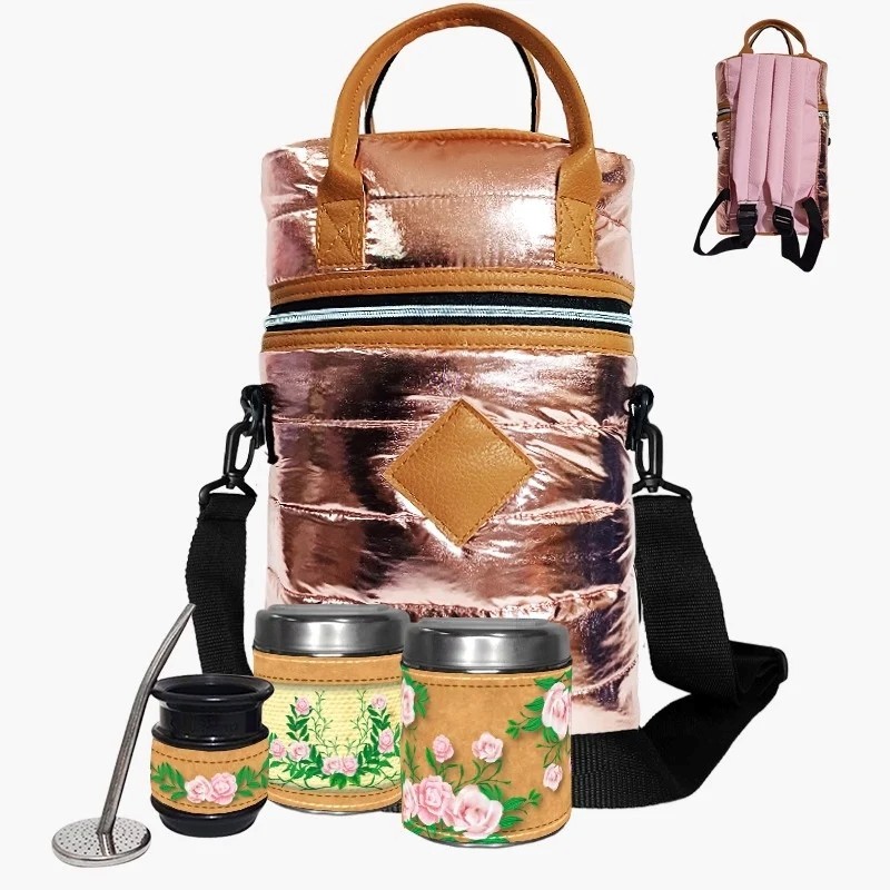 059D4 New Set Yerba Mate Kit Includes Containers Gourd(Cup) Bombilla(Straw) Bag