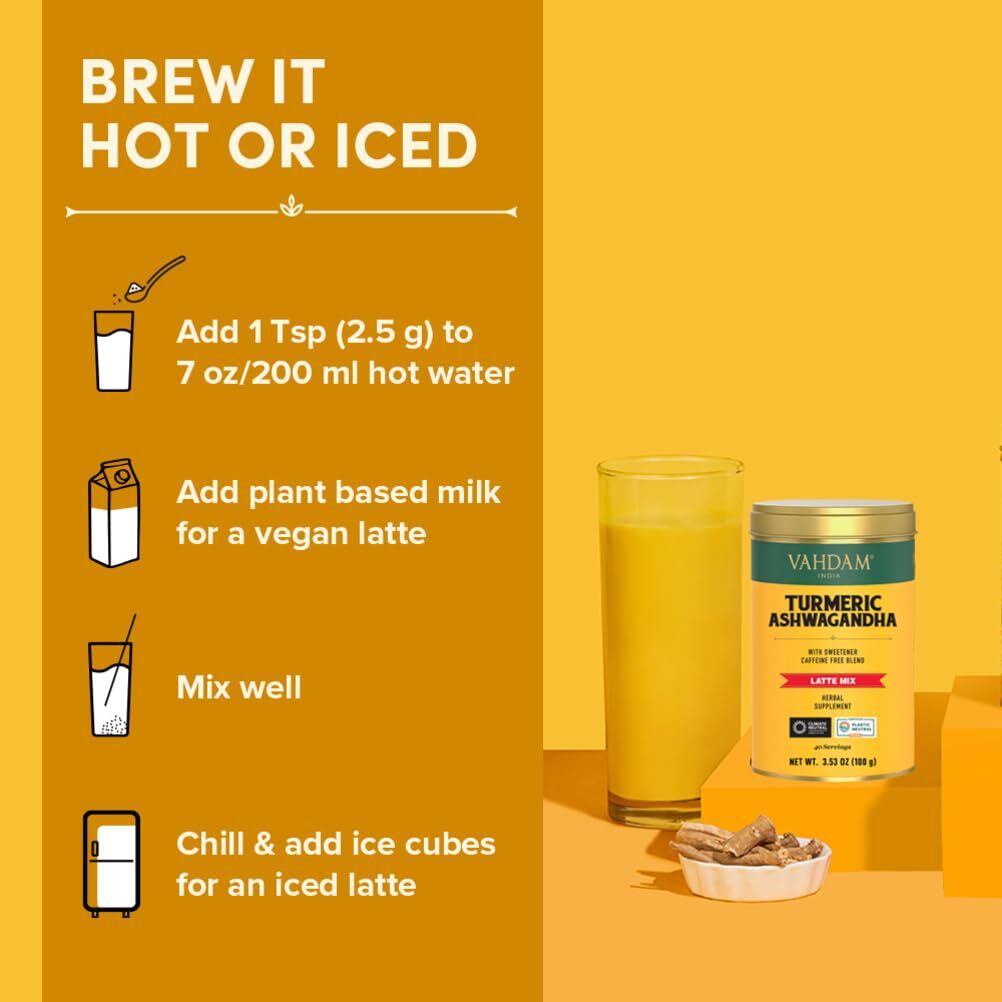 Golden Milk Recovery & Nourishing Latte Mix – Ashwagandha with Turmeric Curc…