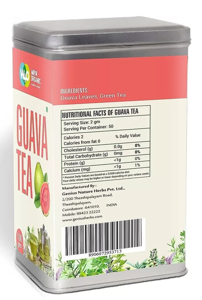 WAY 4 ORGANIC W4O Guava Leaf Tea 100g free shipping world wide
