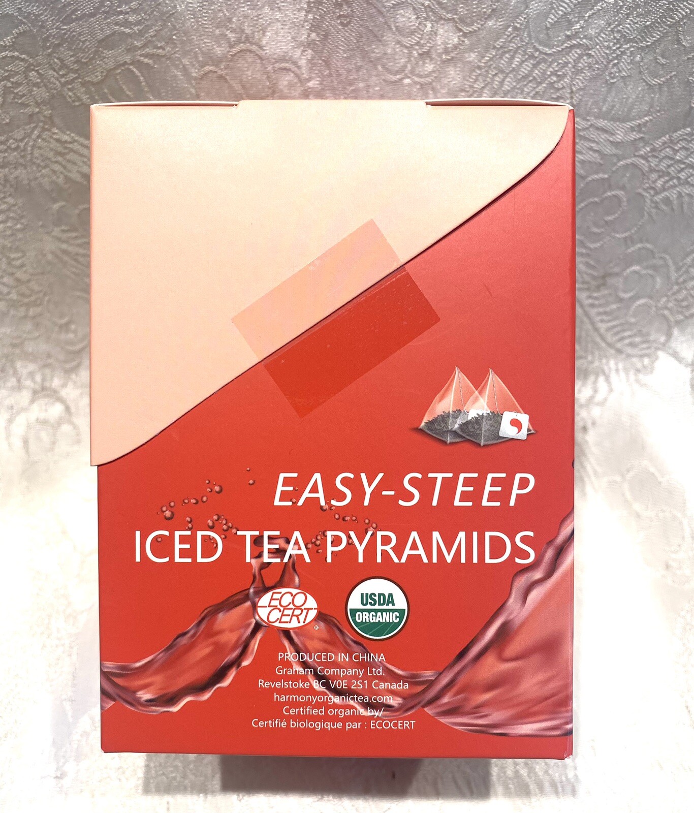 ICED TEA Cold Brew WATERMELON HIBISCUS GREEN w/ Matcha 25 Bags Harmony Organic