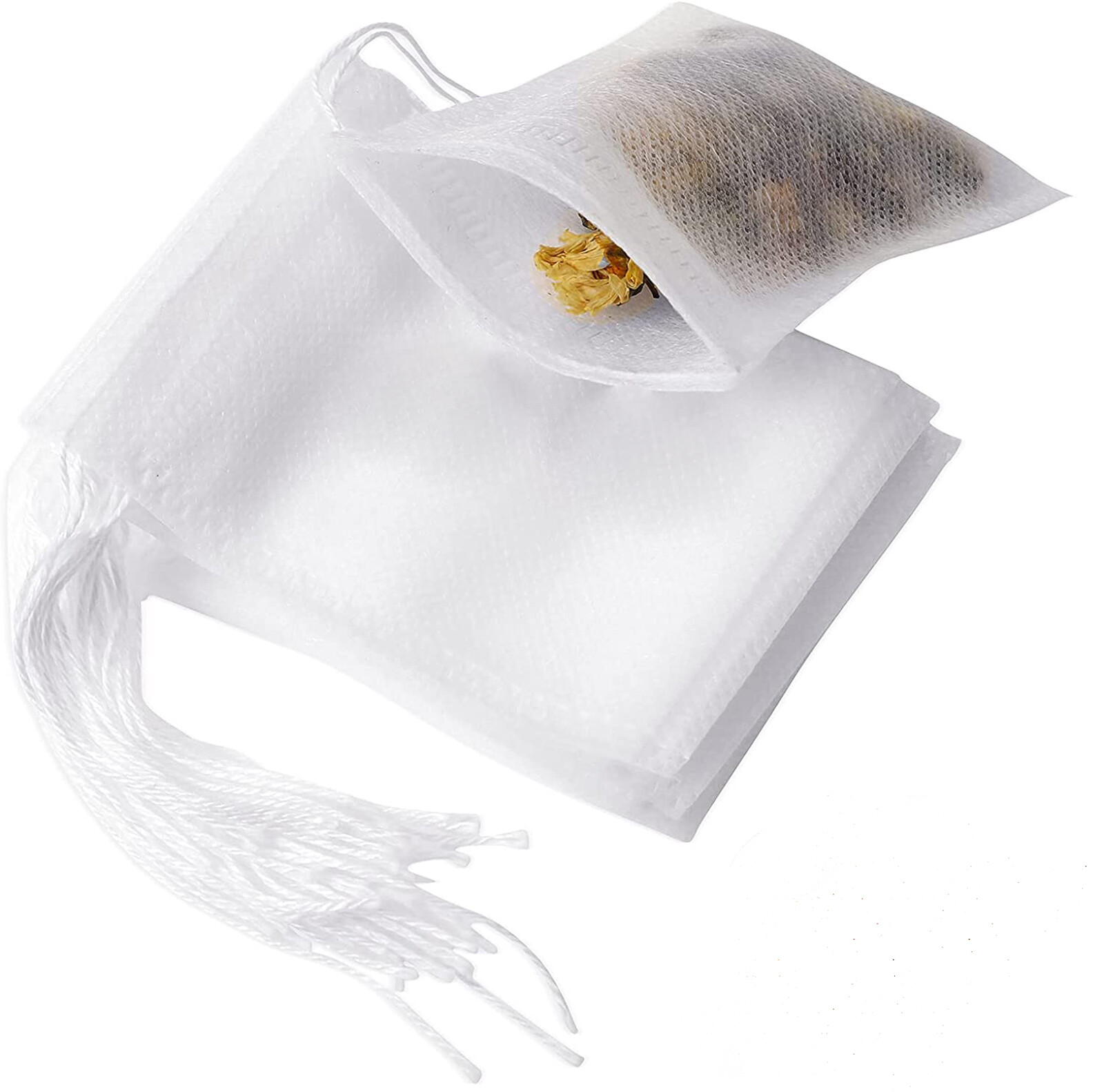 Drawstring Non-Woven Filter Bag High temperature resistance Double S fabric