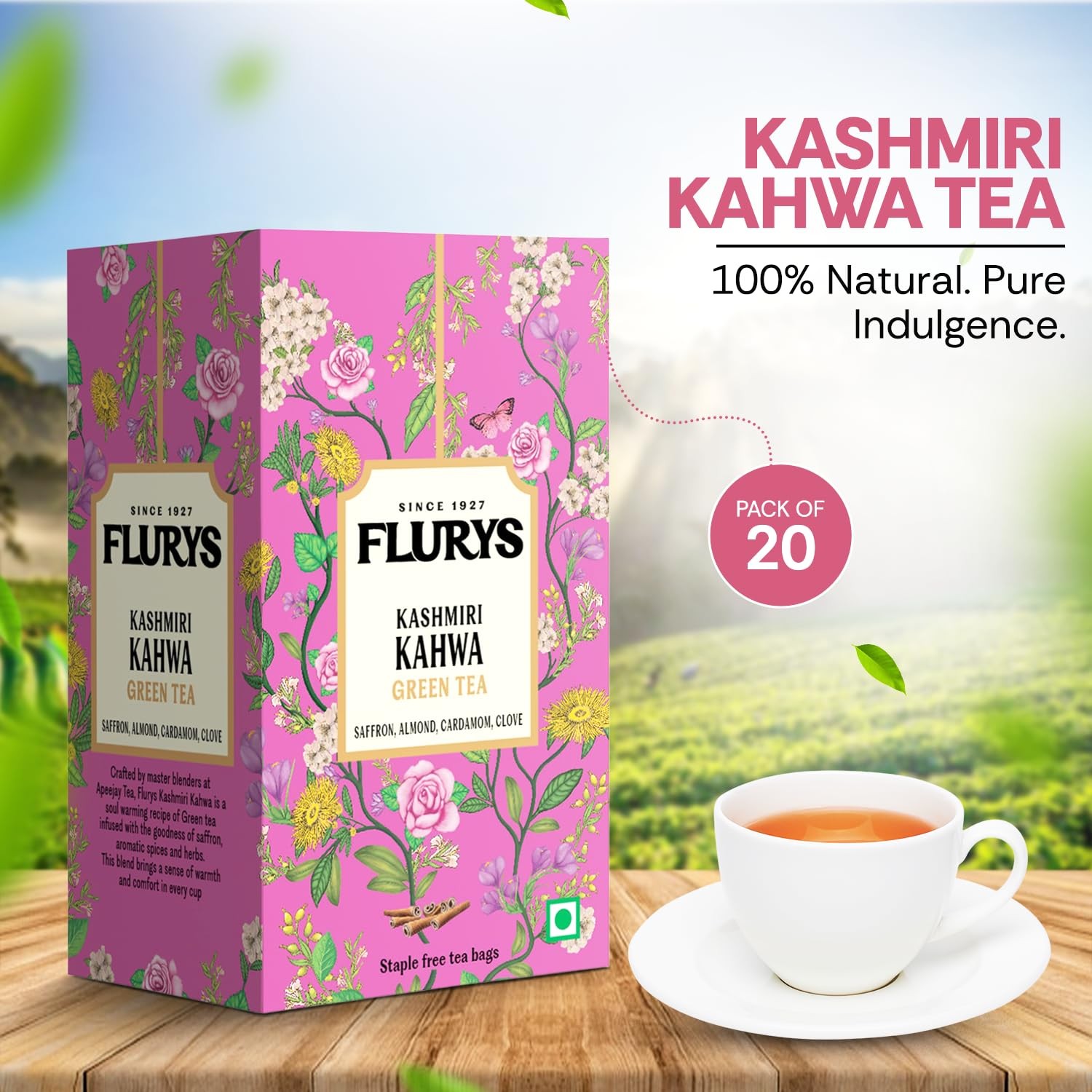 Flurys Kashmiri Kahwa 20 Tea Bags 36 Grams