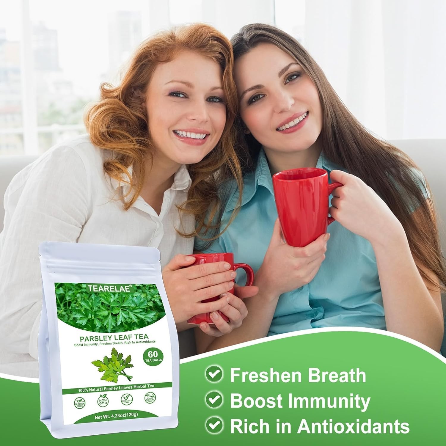 Pure Parsley Tea Bags — Boost Immunity & Freshen Breath