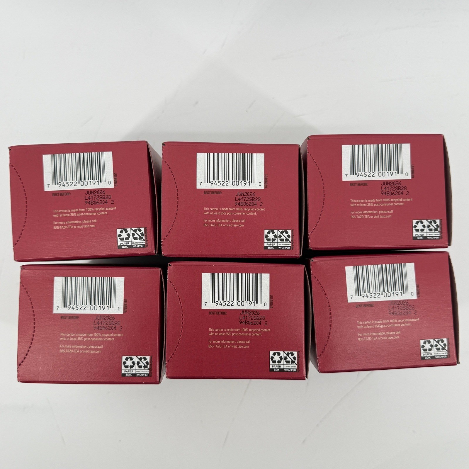 Tazo Joy Holiday Black Tea Blend 6 Packs of 20 Tea Bags (120 Total Bags) BB 6/26
