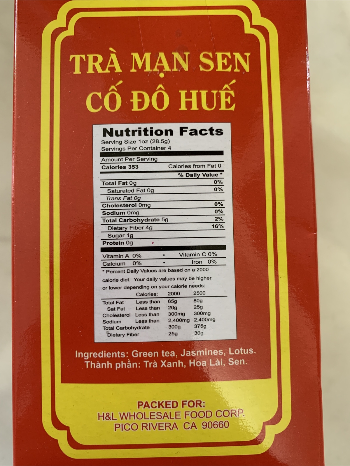 Lotus Green Tea – Tra Man Sen Co Do Hue 3.5oz 100g Product Of Việt Nam