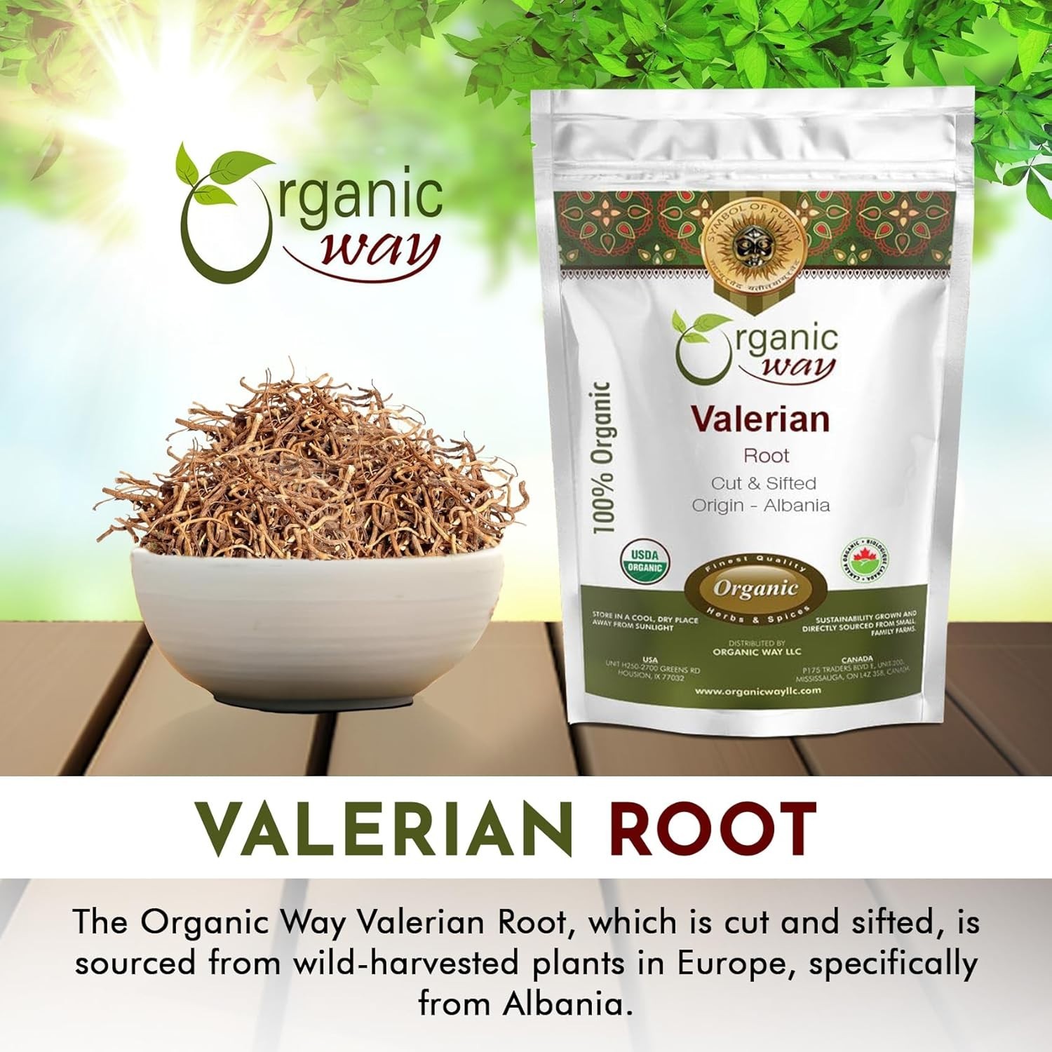 Organic Way Valerian Root Cut & Sifted (Valeriana officinalis) – Herbal Tea | Eu