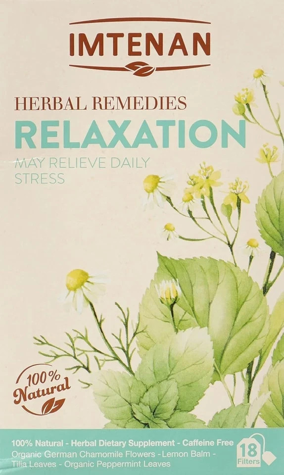 4 Packs IMTENAN Relaxation herbal Remedy Tea 18 bag امتنان شاى أعشاب تلطيف الكحه