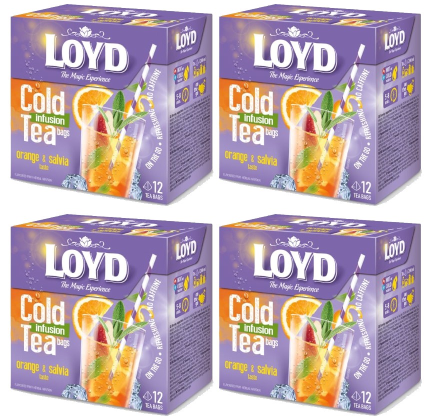 4 LOYD Cold Infusion Fruit Tea Orange & Salvia Flavor Boxes 30g 1.05oz