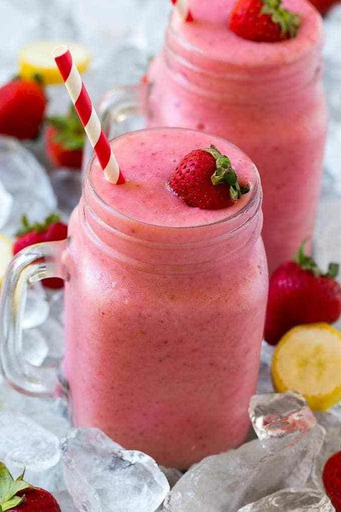 Premium STRAWBERRY BANANA Powder Boba Bubble Tea Tapioca Pearl Smoothie 12 oz
