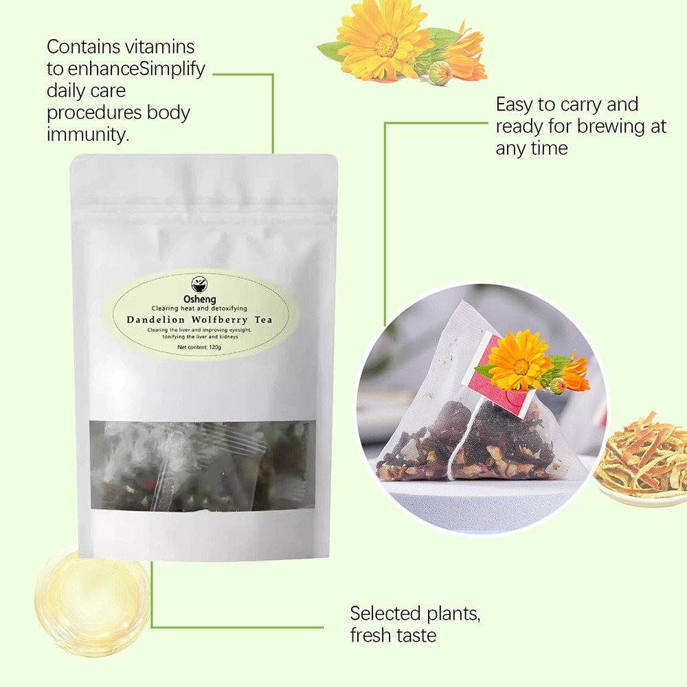 Dandelion Wolfberry Tea for Kidneys & Liver Herbal Blend for Detox & Wellness