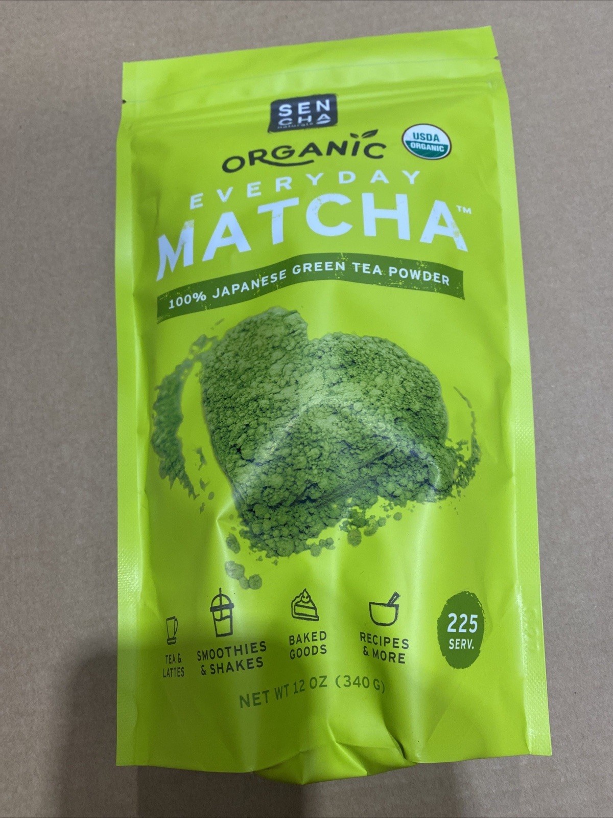Sencha Naturals 100% Organic Matcha Green Tea Powder 12 Ounce Bag EXP 09/30/2027
