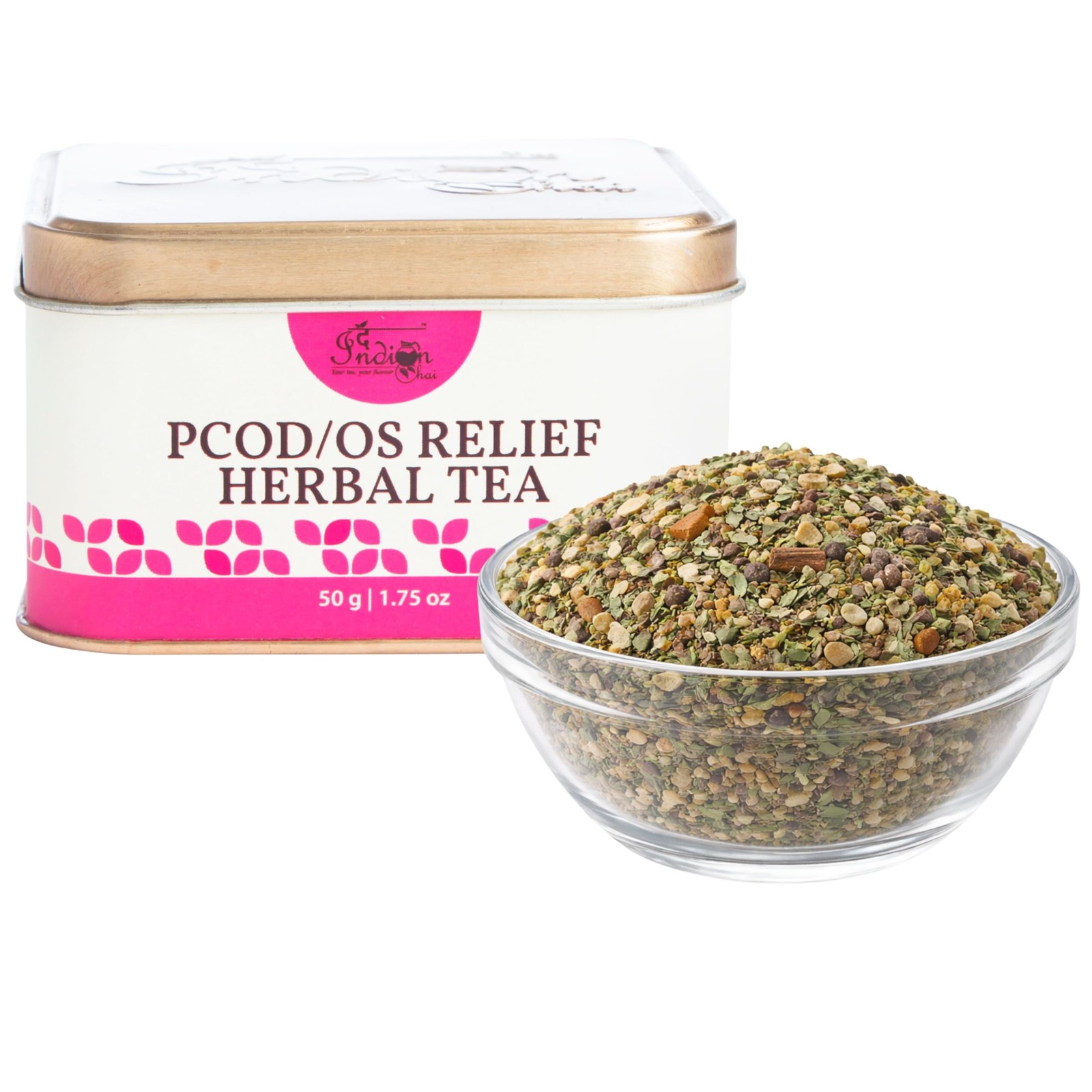 The Indian Chai PCOD PCOS Relief Tea 50g | Herbal Hormonal Balance Blend