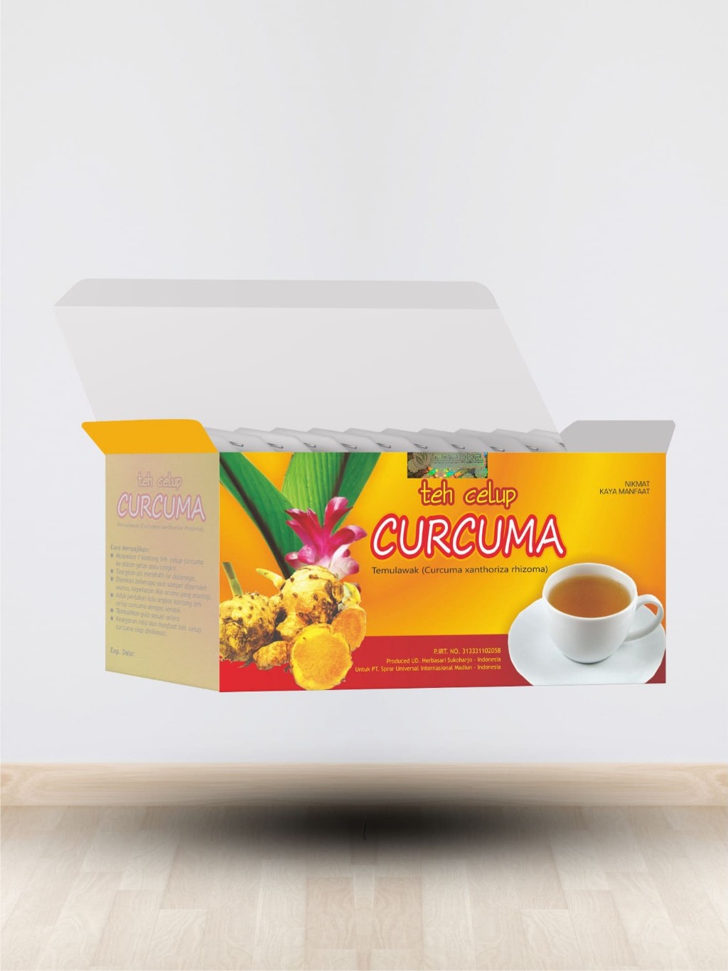 3x Curcuma Temulawak Herbal Tea Bags 20x2g bundle 120g net 180g aroma ritual