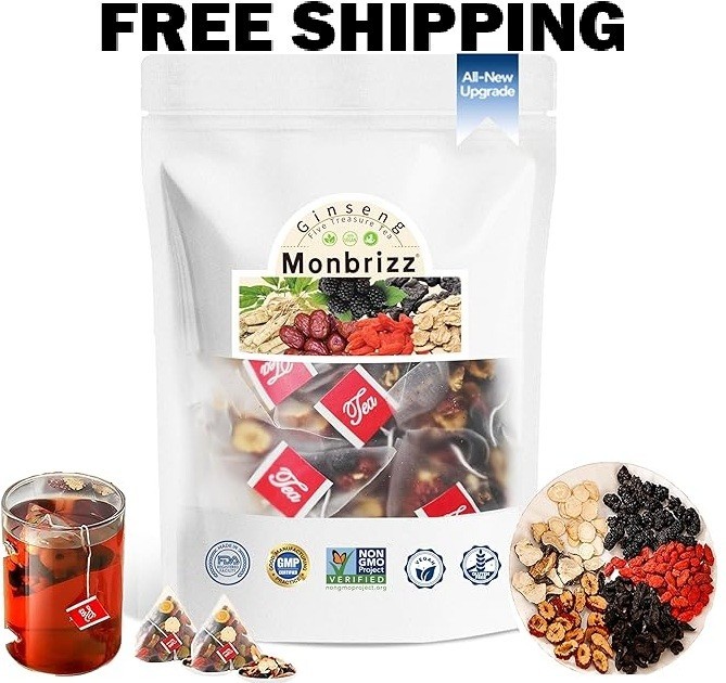 Monbrizz kidney tea formula Ginseng Six treasure tea te divina maca root Goji…