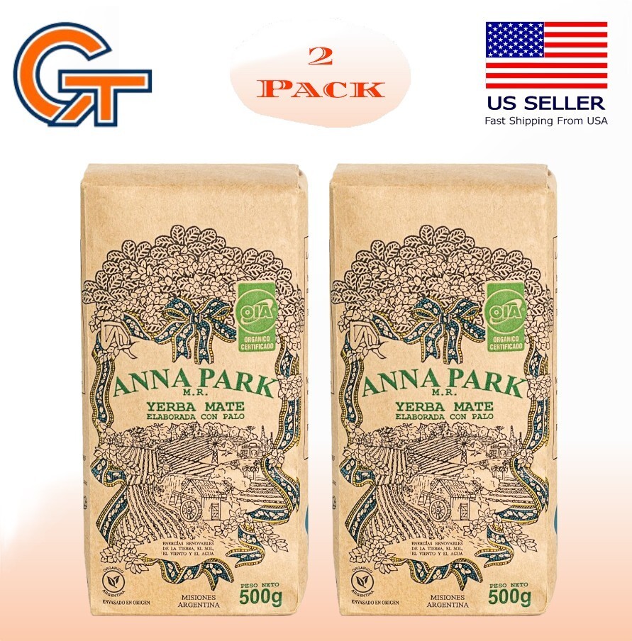 Anna Park Yerba Mate – Organic – 1.1 LB / 500 g / 17.6 oz (Pack of 2)