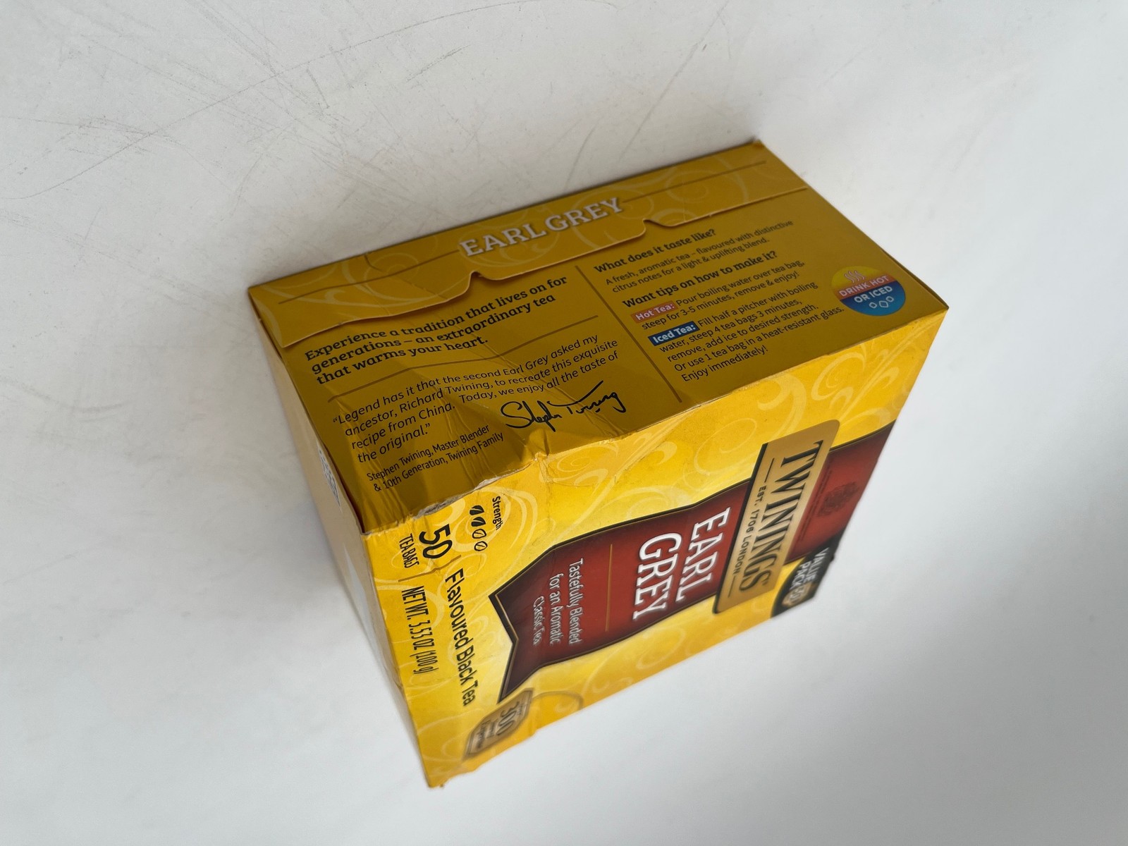 Twinings Earl Grey Tea 50 Tea Bags 3.53oz Value Pack Flavoured Black Tea Classic