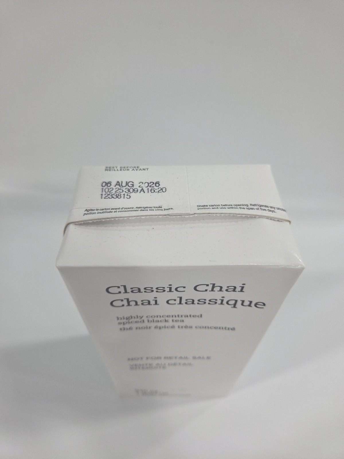 Classic Chai Tea Concentrate – Best Before August 06, 2026