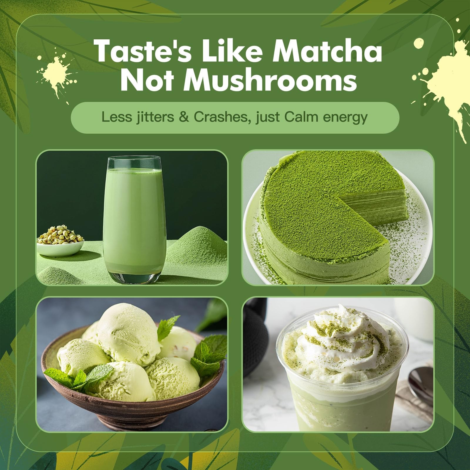 JUYIHEAL Mushroom Matcha | Japanese Ceremonial Infused with 7 75g