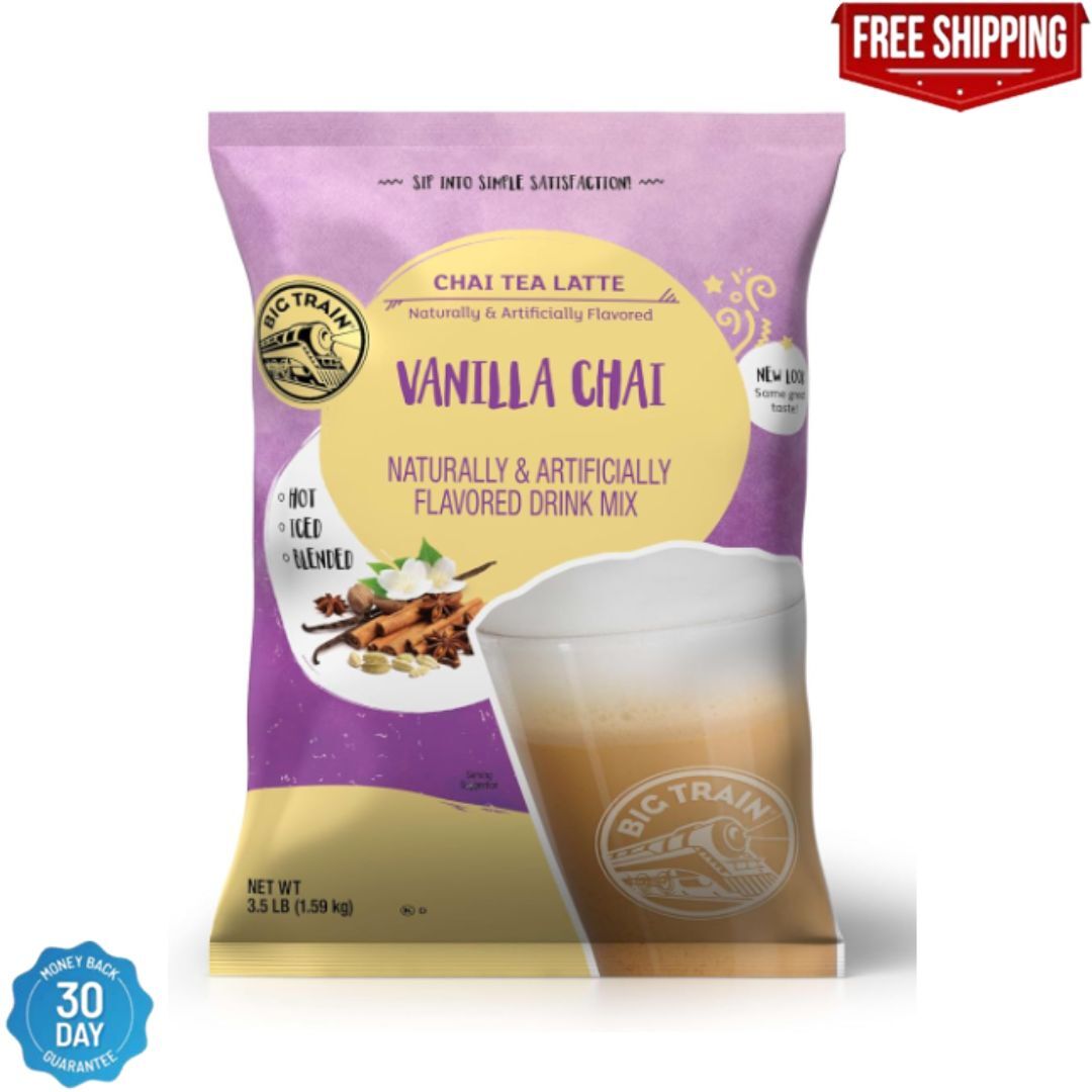 Big Train Vanilla Chai Tea Latte Instant Powdered Mix, 3.5 Pound Bag