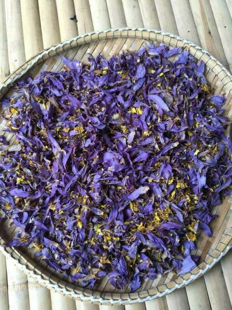 Blue Lotus Nymphaea Caerulea Dried Flower 100%Organic Natural Ceylon Herbal Tea