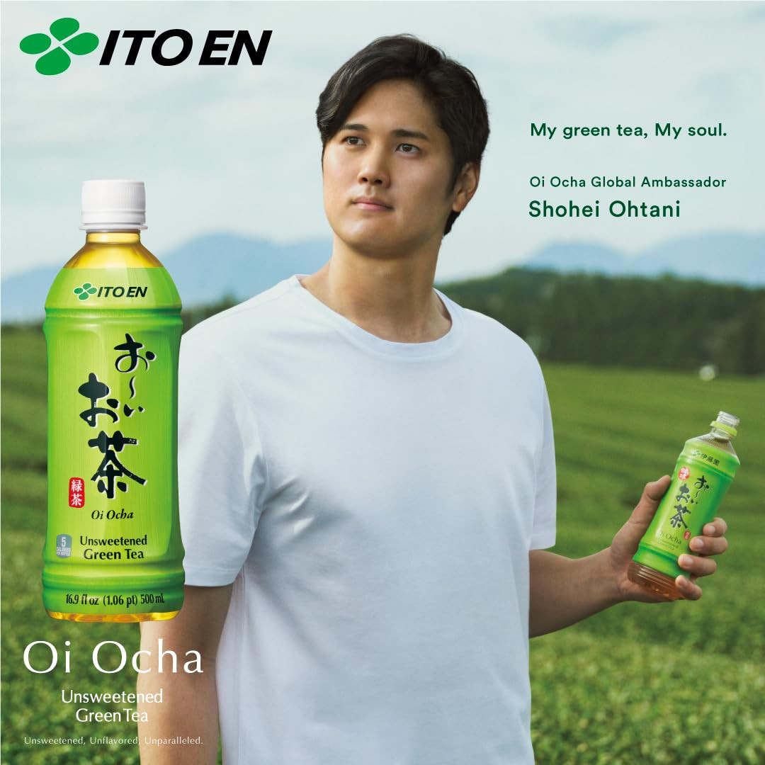 Ito En Tea Oi Ocha Green Tea Unsweetened 16.9 Ounce Pack of 12