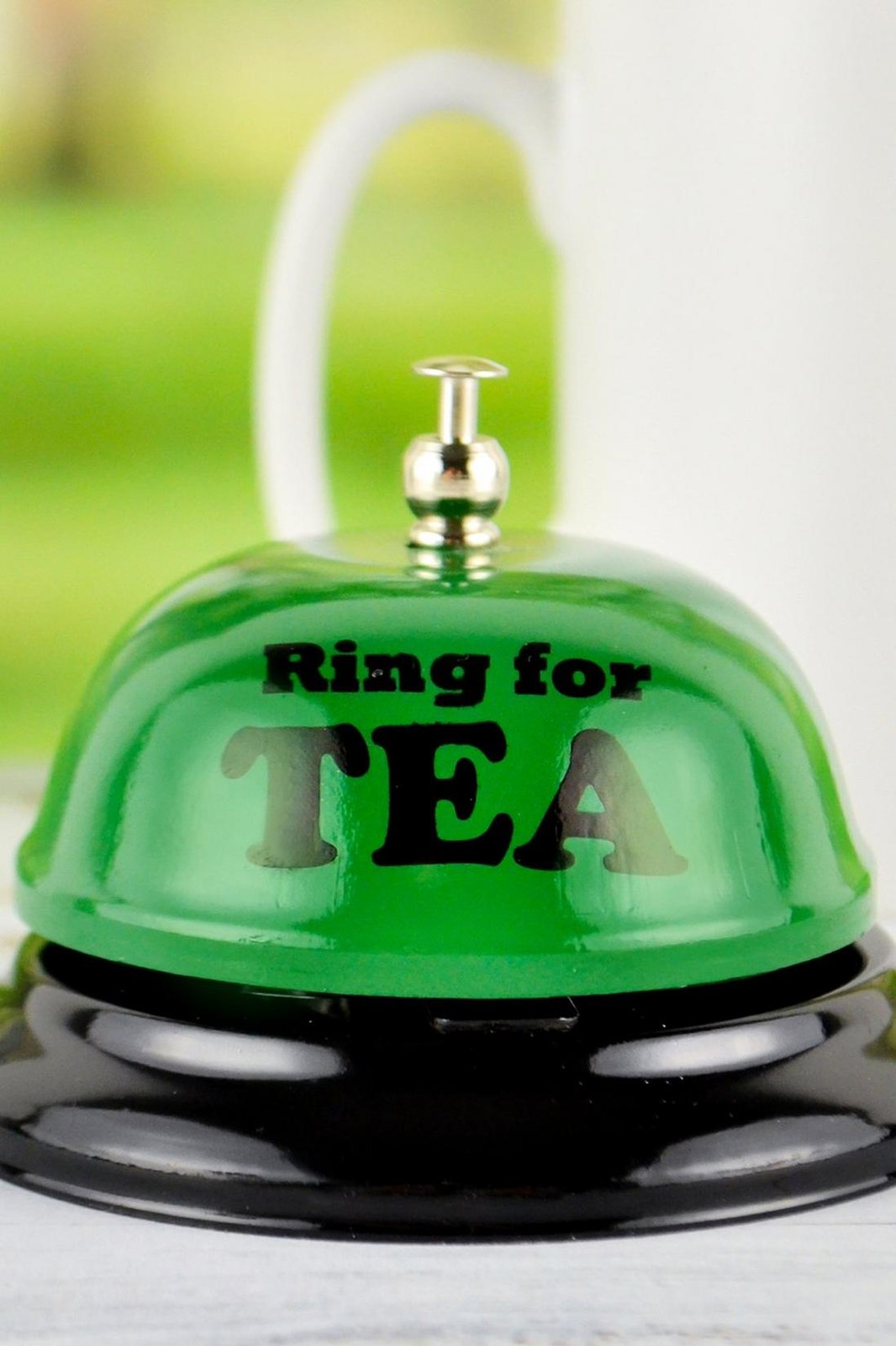 RING FOR TEA BELL – Kitchen Office Desk Drink Bar Room Table Home Accessory