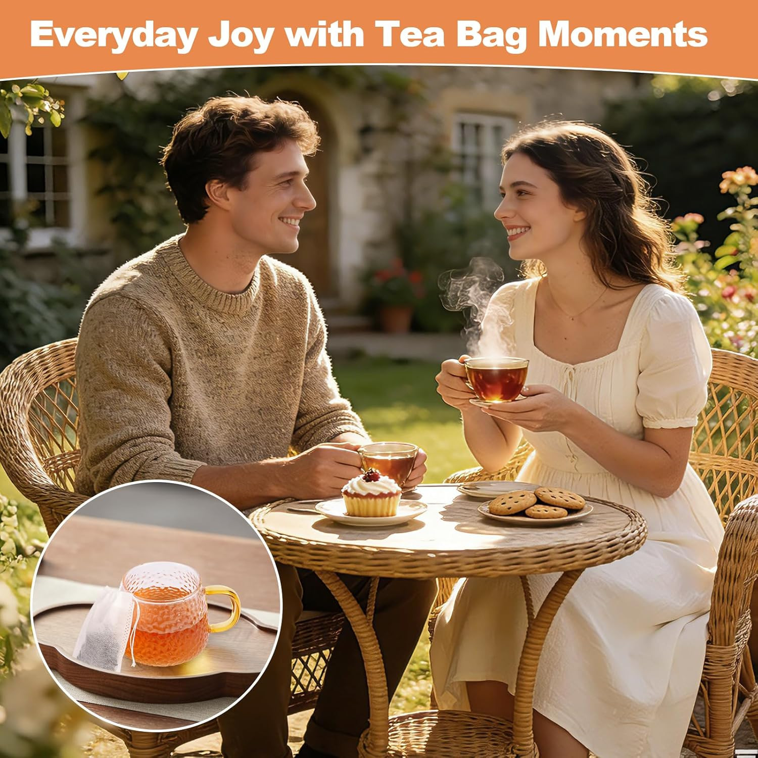 400 PCS Tea Bags for Loose Leaf Tea, 3.54″ X 2.75″ Tea Bags Empty, Disposable Dr