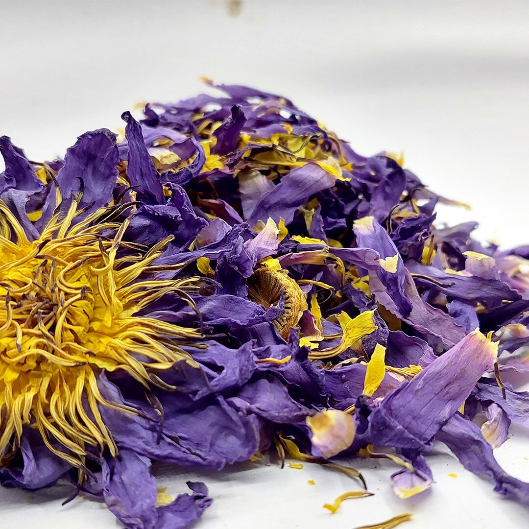 500g Ceylon Dried Blue Lotus Cut Flowers Nymphaea Caerulea Egyptian Herbal Tea