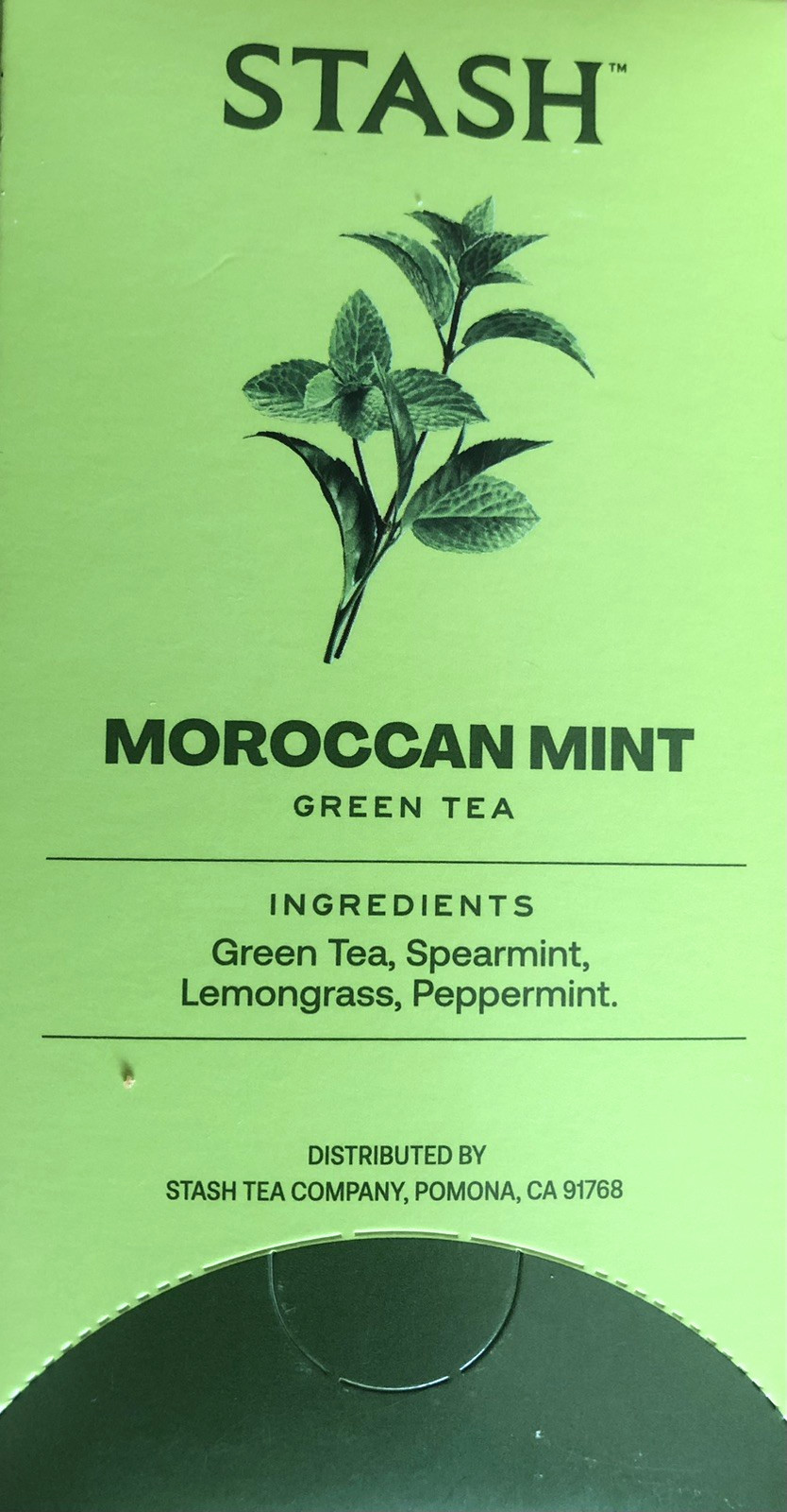 STASH MOROCCAN MINT GREEN TEA 20 tea bags exp 4/2028