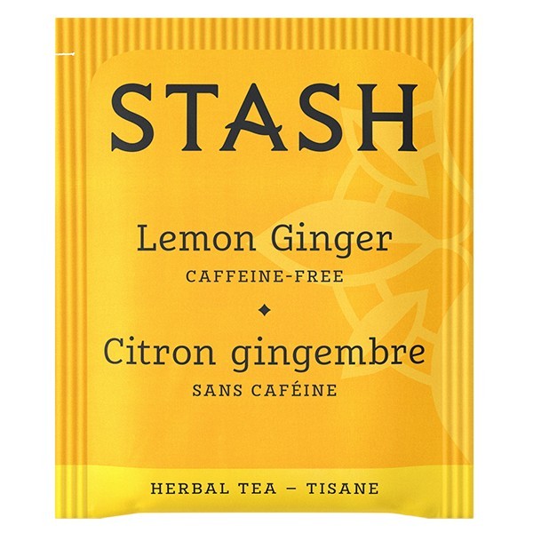 2 PACK LEMON GINGER TEA 30 Bags Non-GMO Kosher STASH Caffeine Free